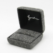 Charcoal American Flannel - Ring Box