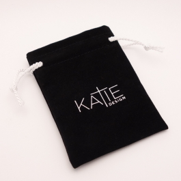 Noir Silsuede jewelry pouch