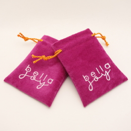 Fuchsia Silsuede jewelry pouches