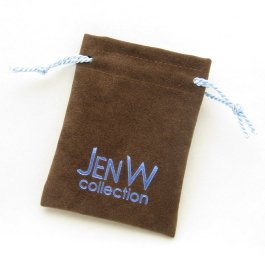 Marron Silsuede jewelry pouch
